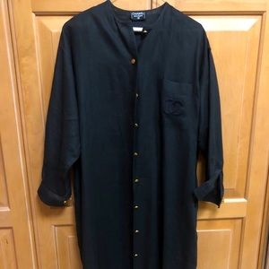 Chanel Boutique Linen Maxi Dress 90s Edition